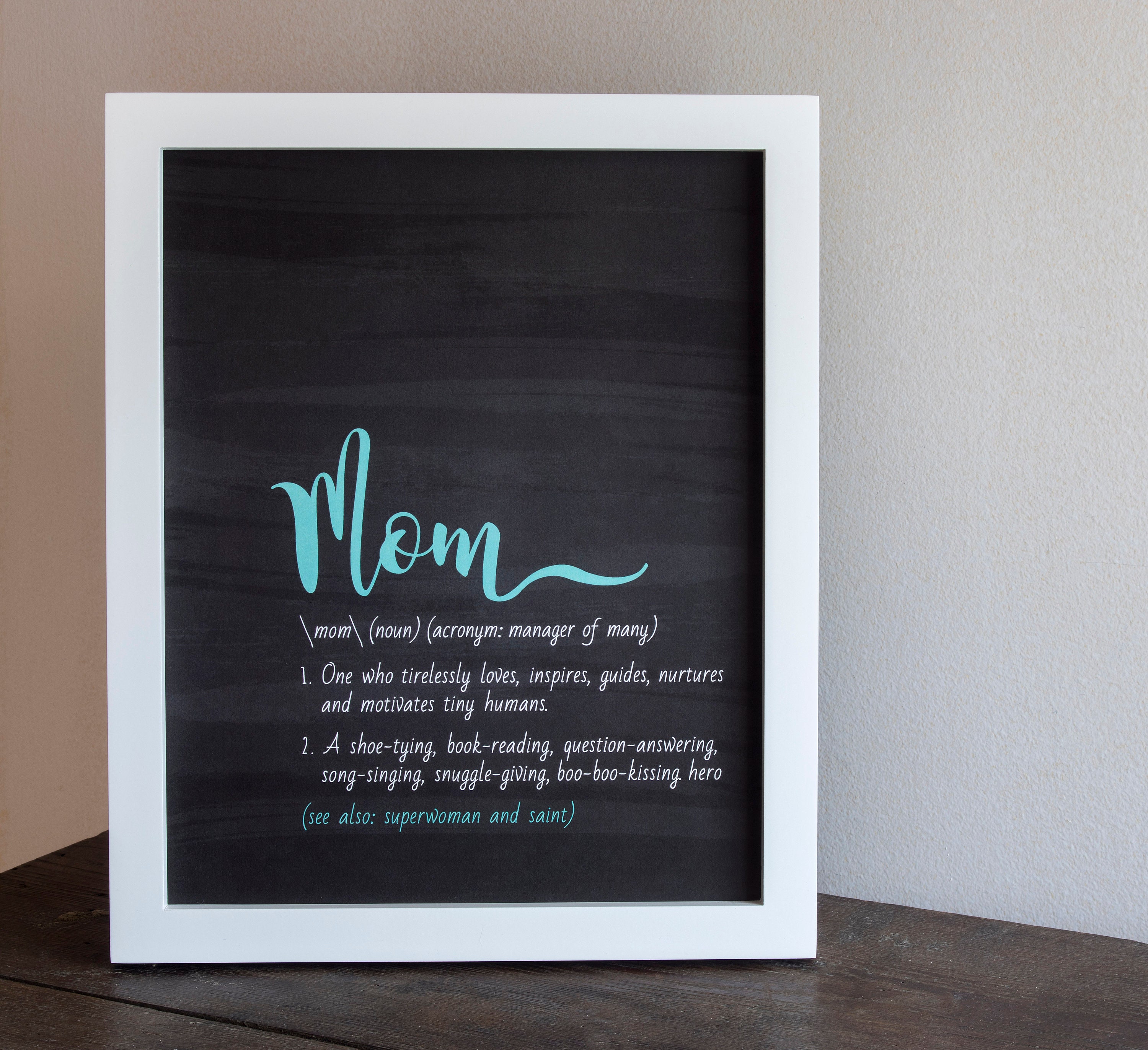 Printable Gift for Mom Mom Birthday Print Mother's Day Print Thank You Mom Definition of a ...