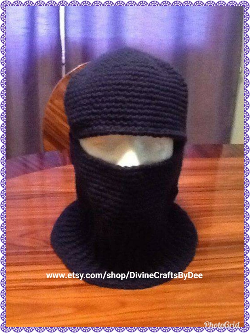 Men's Crochet Balaclava Ski Mask Etsy