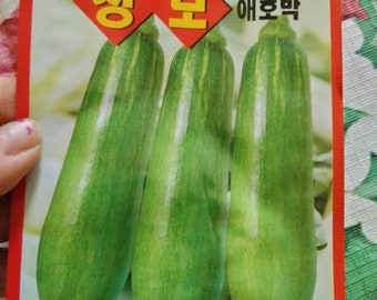 Korean Squash Seeds 1 Pack.  great for making stir fry and soup. Summer harvest