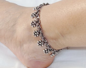 Bohemian Anklet,Barefoot Jewelry,Silver Anklet,Anklet For Women,Gift For Her,Unique Jewelry Gift,Gift For Women,Indian Anklet,Boho Jewelry.