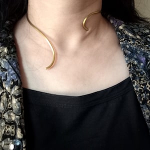 Torque,Kragen Halskette,Choker Halskette,Gold Choker,Statement Halskette,Unikates Geschenk für sie,Halskette für Frauen,minimalistisch Abend Hals Manschette.
