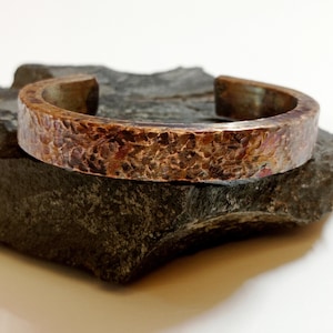 Heavy Copper Bangle Bracelet Thick Solid Chunky Cuff Pure Copper Jewelry Rustic Engraved Gift for Her Him Arthritis Personalised Customised