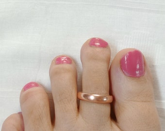 1 pair pure copper toe ring,Copper foot jewelry,Adjustable midi toe ring,Open cuff toe ring,Beach toe ring,Thick toe ringSummer body jewelry