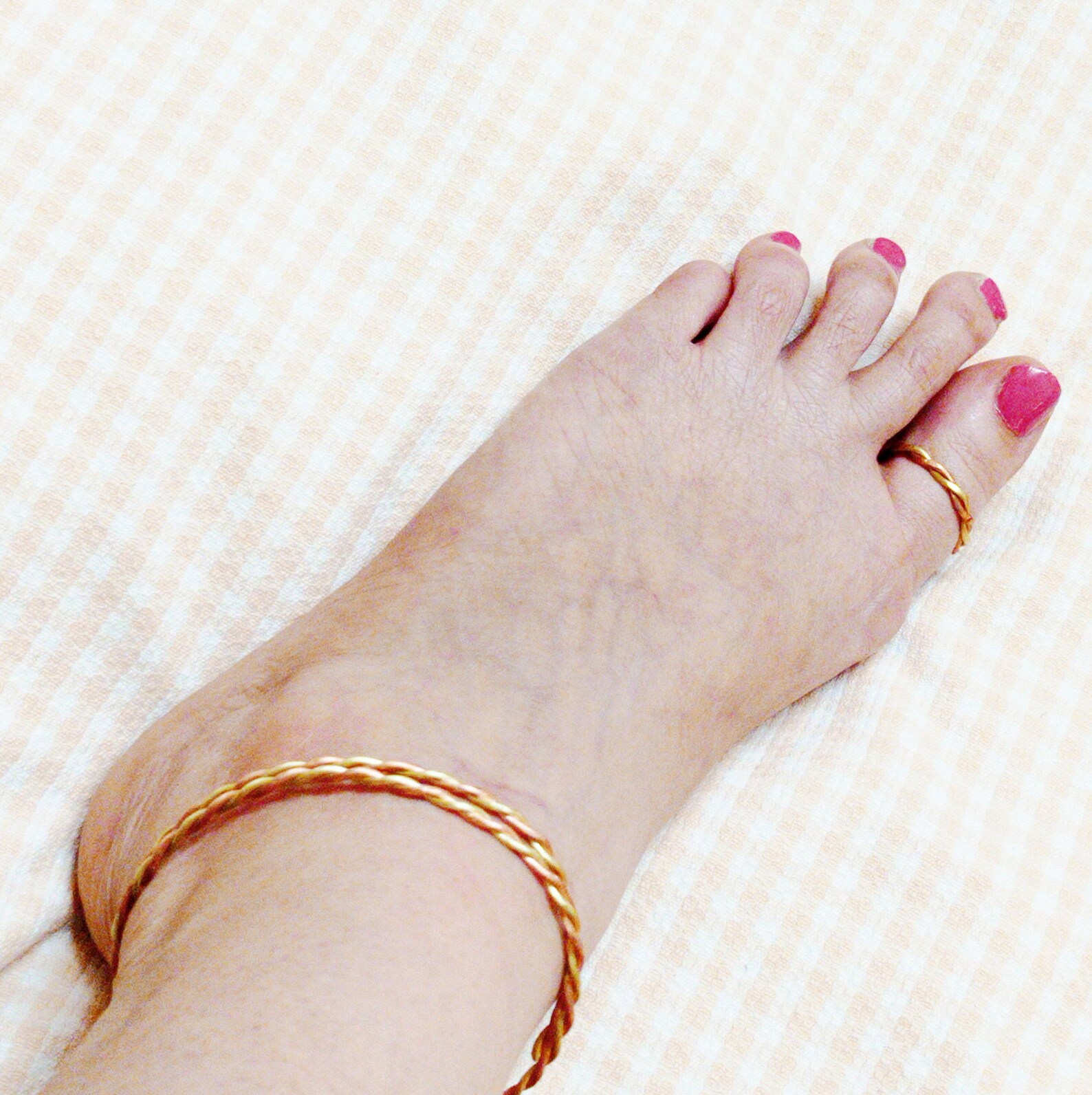 Copper Brass JewelryTwisted Wire Toe Ring1pair Midi Toe Etsy