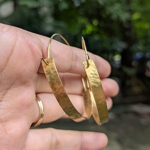Gold Hoop Earrings,Minimalist Earrings,African Earrings,Large Hoop Earrings,Earrings For Women,Boho Hoop Earrings,Rustic Big Hoop Earrings.