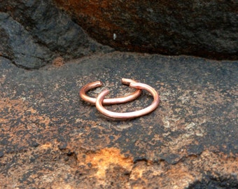 Paar koperen teenring, teenringset, teenring voor vrouwen, dunne teenring, zomervoetsieraden, lichaamssieraden, artritis-sieraden, puur koperen sieraden.