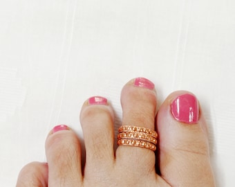 Koperen teenring, wikkel rond teenring, koperen ring voor teen, koperen sieraden voor voeten, koper voor voet, midi-spiraalring, zomersieraden, teenring.
