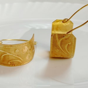 Gouden oorringen, brede oorringen, groot, dik, groot, dik, messing hoepeloorbellen, cadeau voor haar, boho-sieraden, cadeau voor moeder, Afrikaanse sieraden.