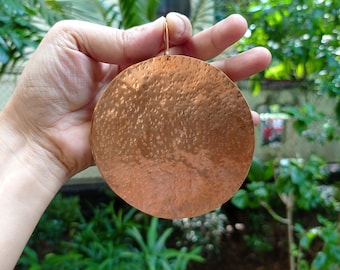 Copper Earrings,Gift For Her,Unique Jewelry Gift,Earrings For Women,Seventh Anniversary,Gift For Women,Large Disc EarringsOversized Earrings