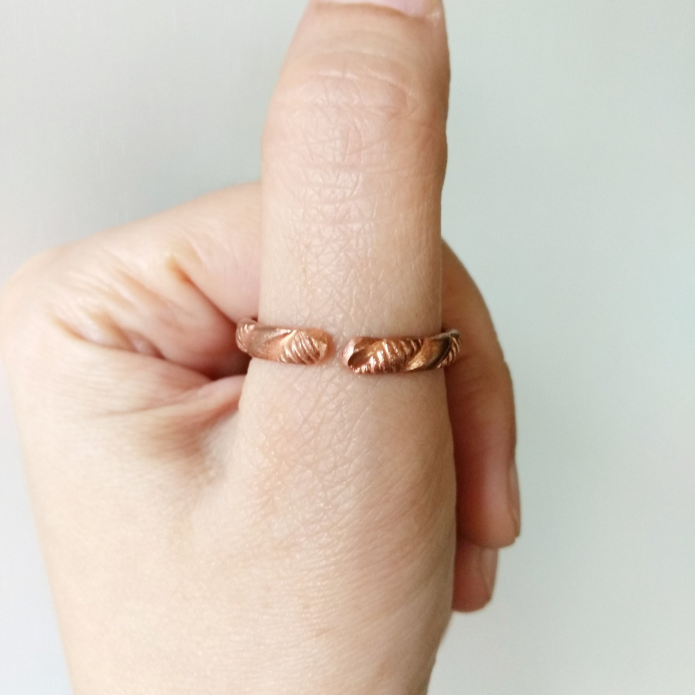 Copper ring for womenMens copper jewelryThick textured Etsy