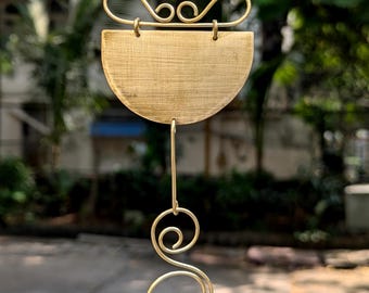 Gold Necklace,Long Pendant Necklace,Unique Statement Necklace,Bold Necklace,Geometric Jewelry,Original Necklace,Evening Jewelry,Gift For Her