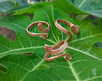 Pure Copper Ring,Copper Snake Ring,Unique Jewelry Gift,Boho Ring,Gift For Her,Stackable Ring,Gifts For Men,Copper Jewelry Arthritis Jewelry.