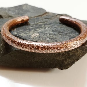 Mens Copper Cuff Bracelet,Mens Copper Jewelry,Thick Heavy Cuff Bracelet,Adjustable Bracelet,7th Anniversary Gift For HimRustic Mens Bracelet