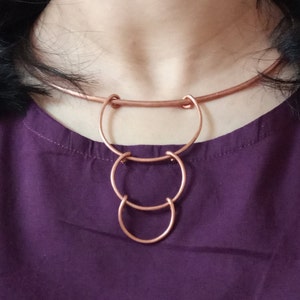 Copper Neck Cuff,Copper wire choker Necklace,Torque Curvire,Copper Neck Ring,Pendant Necklace,Copper Neck Collar,Unique Necklace For Women,