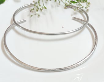 Silver Torque,Torc Necklace,Thick Choker Necklace,Handmade Jewelry,Torc For Men Women,Celtic Torque,Gothic Jewelry,Brutalist Torc Necklace.