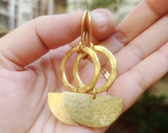 Orecchini in pietra di luna bohémien - bijoux