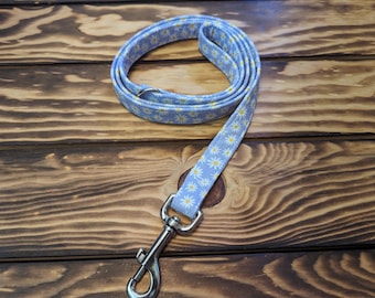Purple Daisy Leash, Purple and Yellow Flower Dog Leash