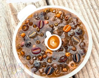 Cozy Café | Coffee-Scented Sensory Picky Pad | Choose Your Style -Remeltable or Silicone