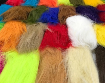 Extra Select Craft Fur - Hareline Fly Tying Material, Jig Tying, Fly Fishing, Lure Making, Fake Faux Fur 5x5" (You Choose Color)