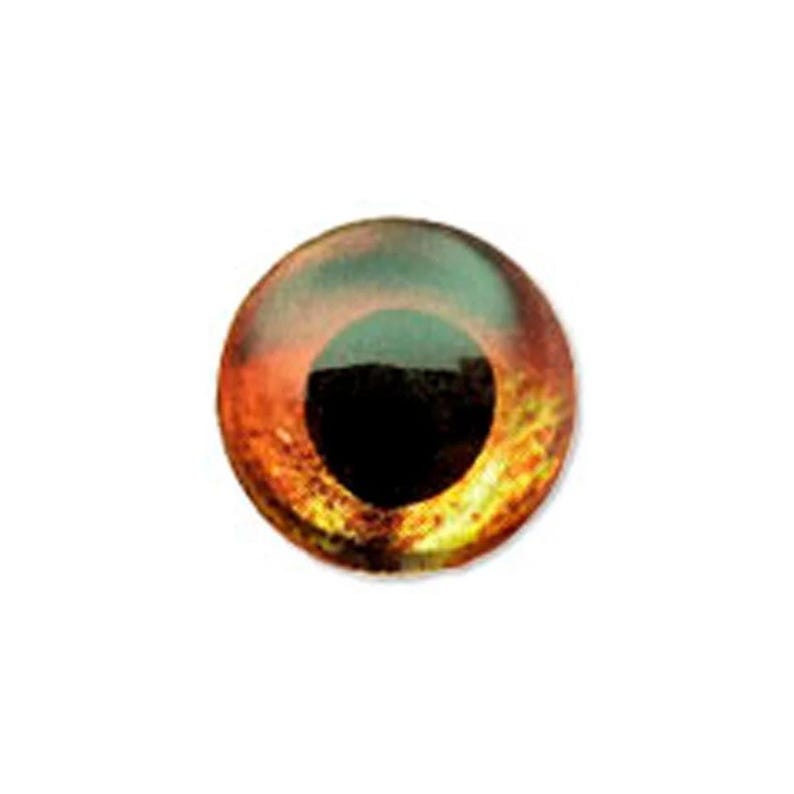 Holographic 3D Fish Eyes: Adhesive Lure Making & Fly Tying - Earth Wind Fire Ice Fire (Orange-Red)