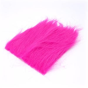 Extra Select Craft Fur - Hareline Fly Tying Material, Jig Tying, Fly Fishing, Lure Making, Fake Faux Fur 5x5" (You Choose Color) Cerise