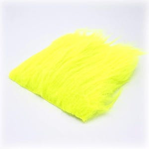 Extra Select Craft Fur - Hareline Fly Tying Material, Jig Tying, Fly Fishing, Lure Making, Fake Faux Fur 5x5" (You Choose Color) Chartreuse