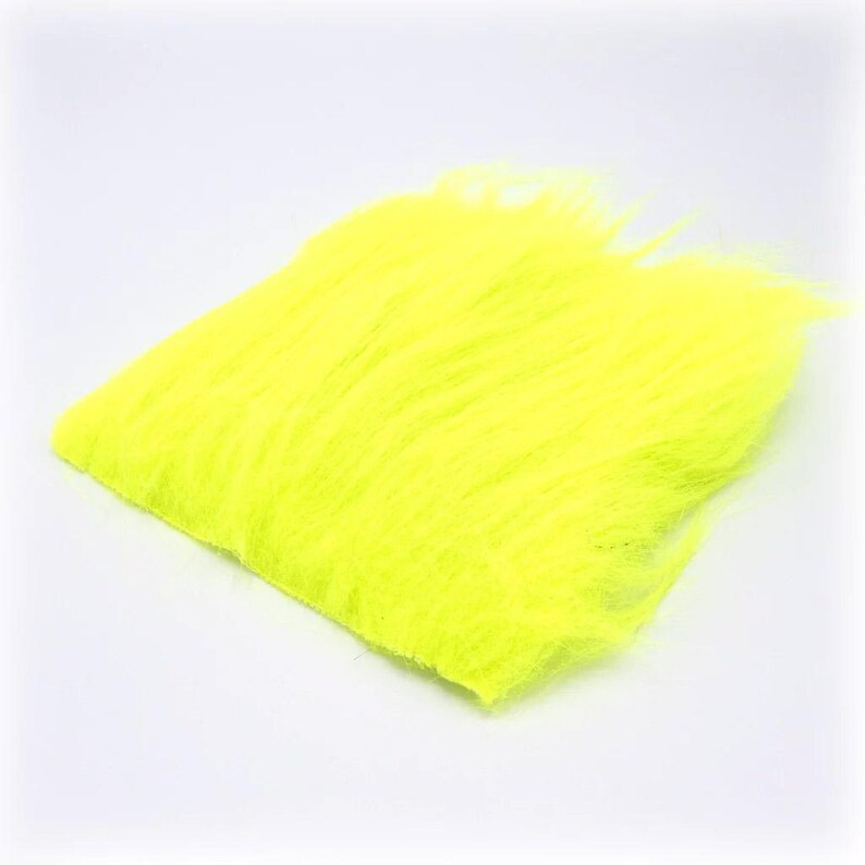Extra Select Craft Fur - Hareline Fly Tying Material, Jig Tying, Fly Fishing, Lure Making, Fake Faux Fur 5x5" (You Choose Color) Chartreuse