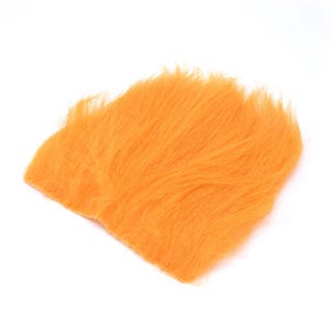 Extra Select Craft Fur - Hareline Fly Tying Material, Jig Tying, Fly Fishing, Lure Making, Fake Faux Fur 5x5" (You Choose Color) Bright Orange