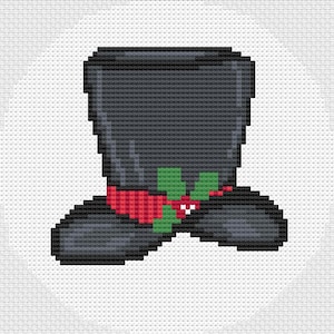 Scrooge Hat Needlepoint Pattern, Needlepoint Pattern, Snowman Hat, Victorian Christmas Hat, Needlepoint Chart,  A Christmas Carol Hat,