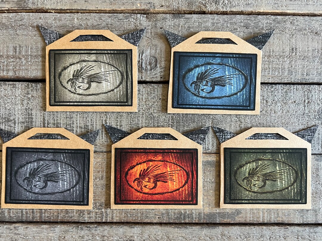 Fly Fishing Gift Card Holders Set of 5 With Envelopes Unique Etsy