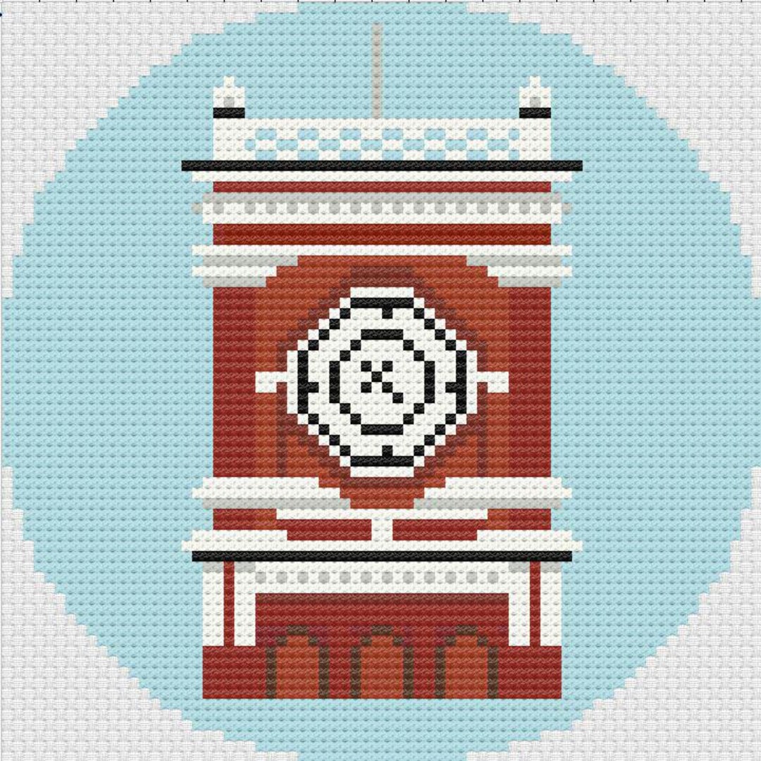 Brick Clock Tower, Old Brick Building, Palouse, Pullman Washington