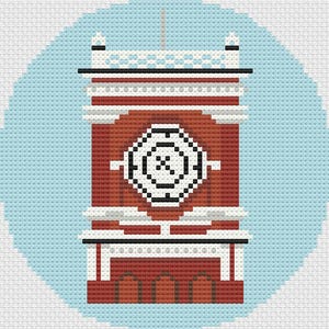 Brick Clock Tower, Old Brick Building, Palouse, Pullman Washington, College Theme, Clock Tower, College Campus Clock Tower, Original Pattern