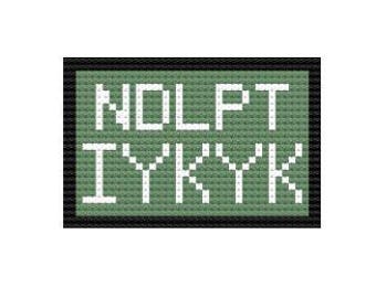 Needlepoint Theme Ornament Pattern, Bag Charm, Travel Tag, Bag Tag, 13 Mesh, Colossal Color Swap Potential, Love Needlepoint Theme Pattern