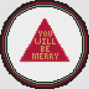 Classic Toy Christmas Ornament Needlepoint Pattern, Christmas Predictions, Christmas Theme Fortune Teller, Fun Holiday Needlepoint Pattern