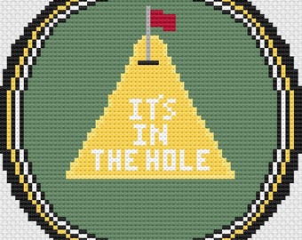 Golf Theme Needlepoint Pattern, Masters Golf, Eight Ball Classic Fortune Teller Positive Gold Prediction, Classic Toy, Golf, Masters Styling