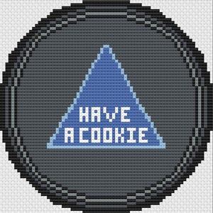 Fortune Teller Toy, Prediction Needlepoint Pattern, Classic Toy Needlepoint Chart, Eight Ball Pattern, Black Eight Ball