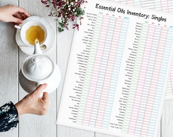 oil printable, oil accessories, digital oil, printable list, printable tracker, wellness printable, health printable, binder printables