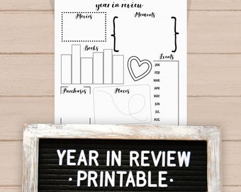 printable new year, 2020 printable, bujo printable, 2020 year, 2020 new year, 2020 journal, 2020 review, year end, new year journal