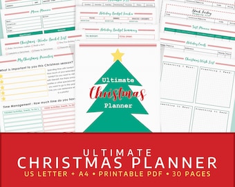 christmas planning, christmas calendar, christmas list, planning printables, holiday planning, holiday calendar, calendar 2020, gift list