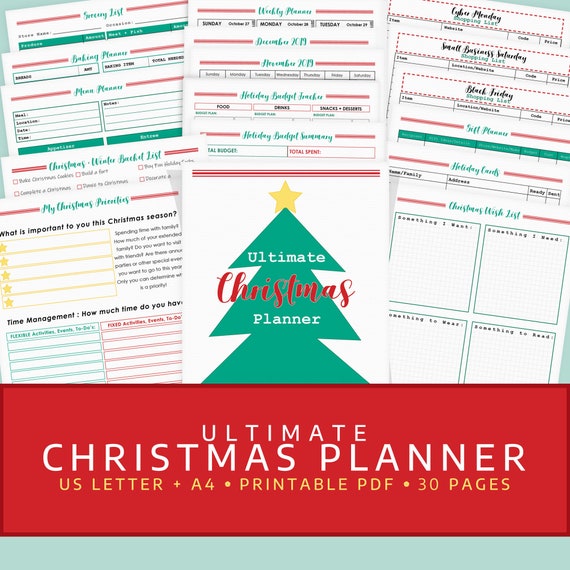 christmas planning, christmas calendar, christmas list, planning printables, holiday planning, holiday calendar, calendar 2020, gift list