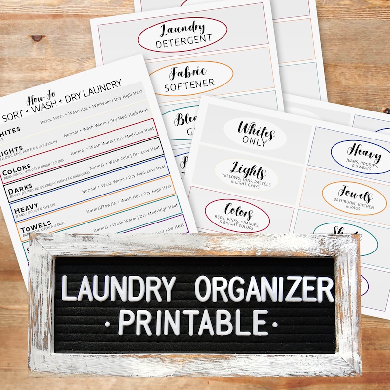 Laundry Labels Laundry Organizer Laundry Sign Basket Etsy