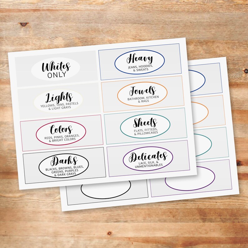 Laundry Labels Laundry Organizer Laundry Sign Basket Etsy