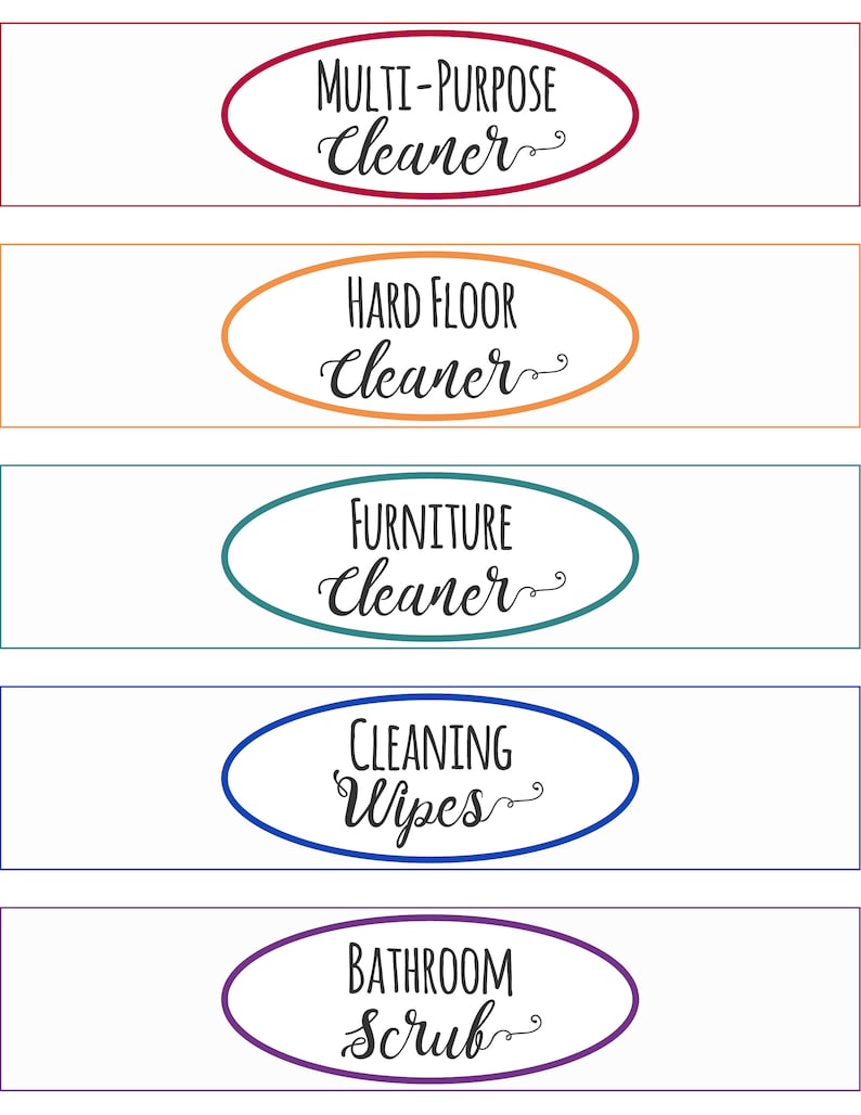 Cleaning Labels Cleaning Printable Cleaning House Home Etsy