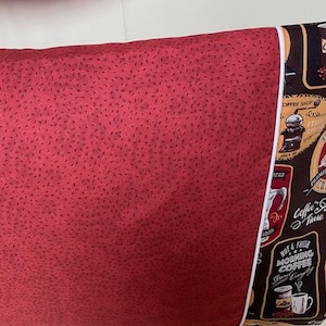Coffee Lovers Pillowcase- Border Print -Standard Size, Specialty Item