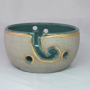 Gold Lustered Yarn Bowl