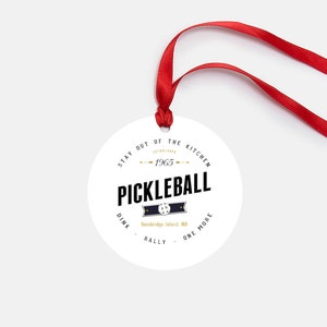 Pickleball Ornament - Looking for the perfect addition to your tree this year?  This pickleball ornament is it!