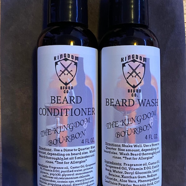 Beard Wash/Conditioner (Waterproof labels)