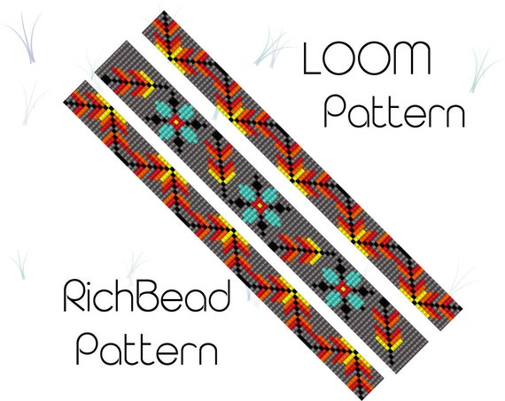 Bead Loom Patterns Native American Seed Bead Bracelet Patterns Narrow Bracelet Loom Beading Delica Bead Loom Patterns Skinny Beaded Pattern Etsy UK