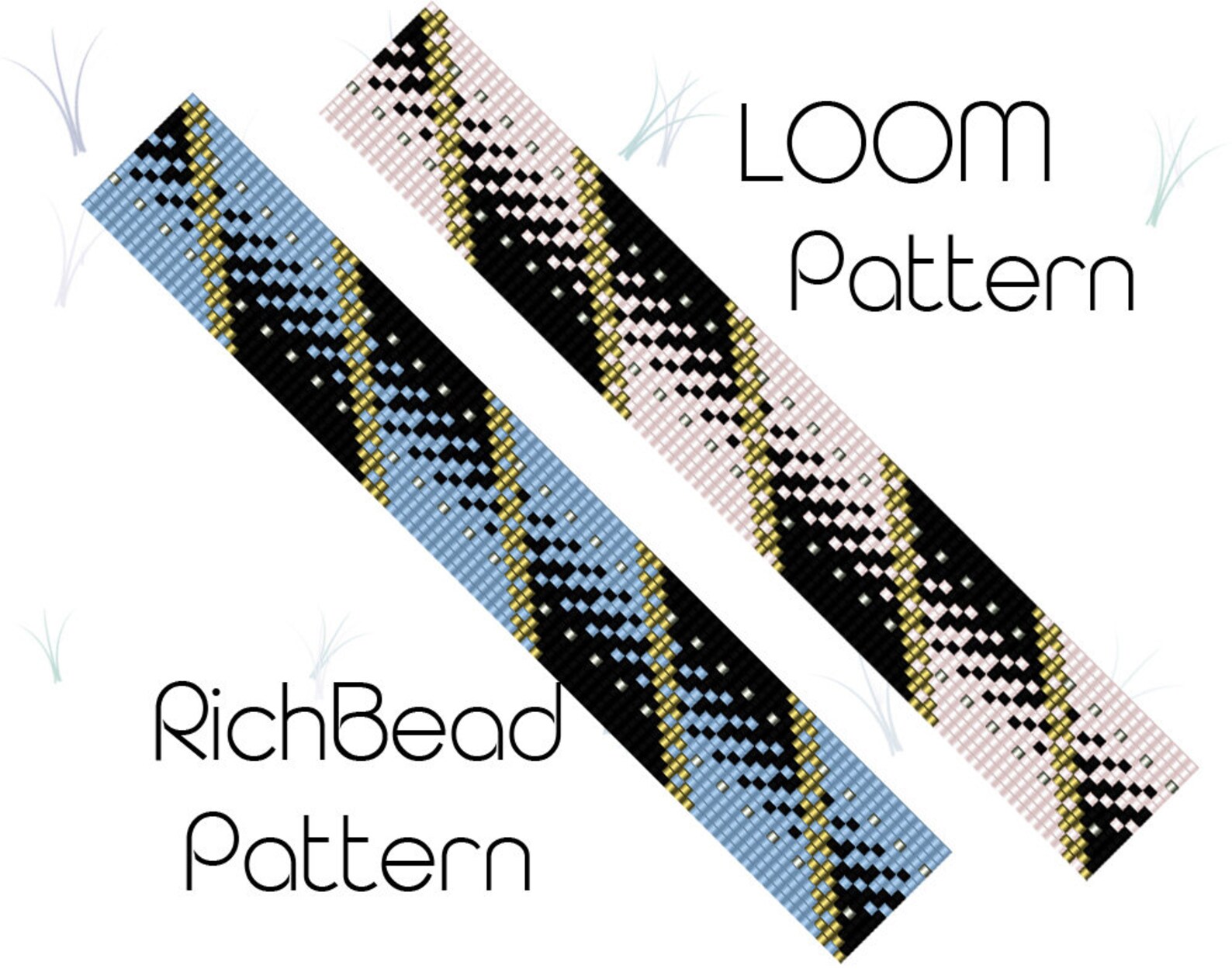 Narrow Bead Loom Patterns Bead Loom Patterns Beading Loom Etsy