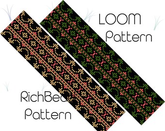 Miyuki Delica Seed Bead Loom Bracelet Pattern (PDF Download)